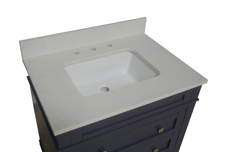 30 Inch Gray Bathroom Vanity With Top