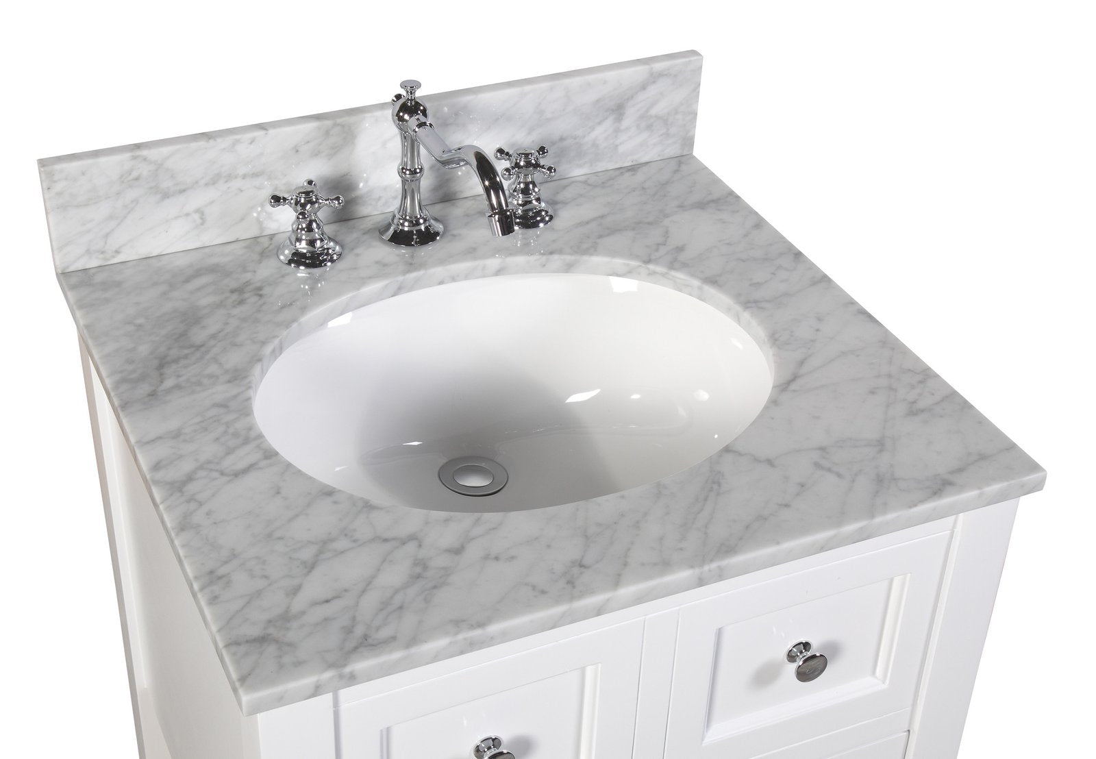 24 White Bathroom Vanity With Top