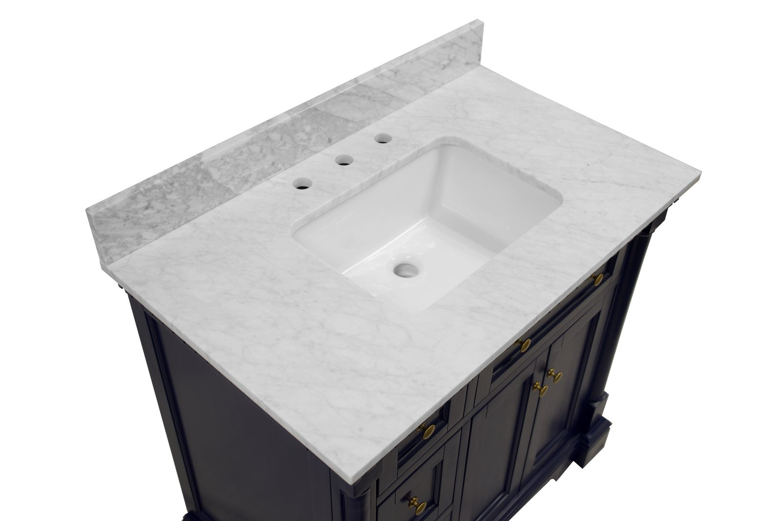 Sydney 36 Bathroom Vanity With Carrara Marble Top Kitchenbathcollection