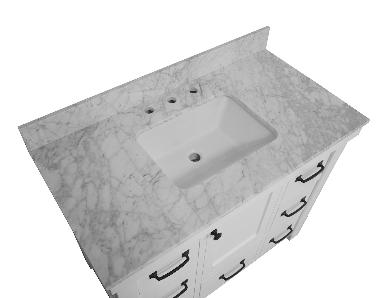 Tuscany 42 Country Chic Bathroom Vanity With Carrara Marble Top Kitchenbathcollection