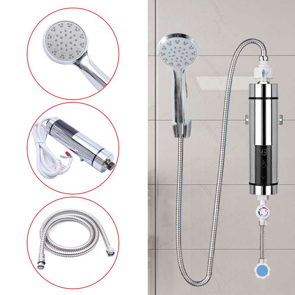 Calentador de agua eléctrico con kit de ducha de baño, 220 V, 5500 W