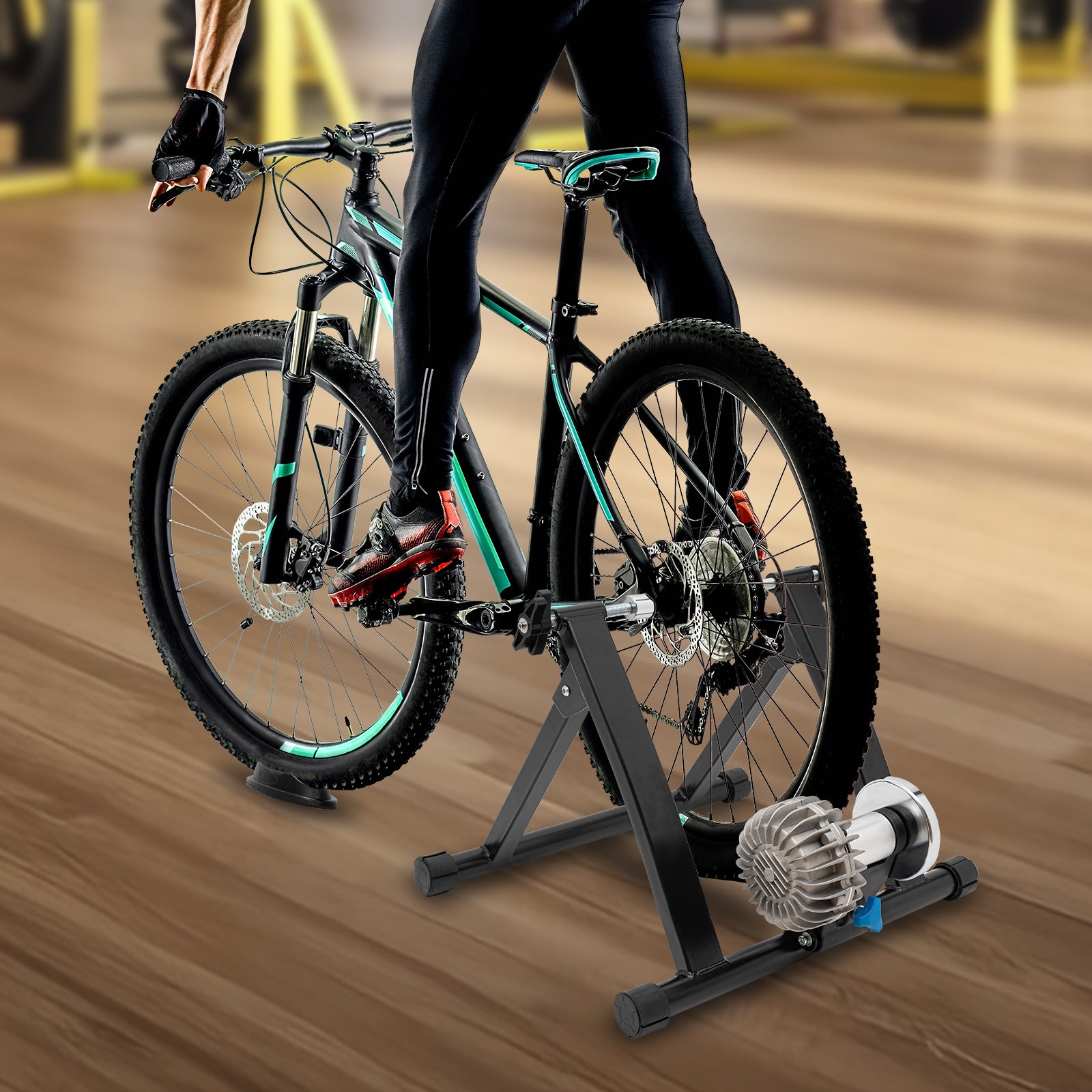 Soporte de suelo para bicicleta, soporte de estacionamiento de bicicleta de  acero para bicicletas de 16 a 29 pulgadas, organizador de almacenamiento