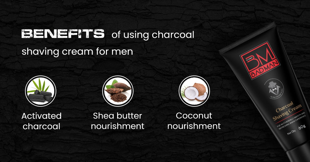 benefits of using charcoal shaving cream for men