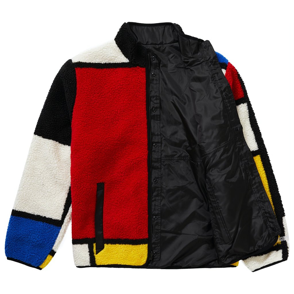 Supreme Reversible Colorblocked Fleece Jacket Red | MEKpreme Store