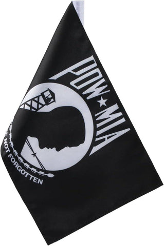 2Pack Pow Mia motorcycle flags with flagpole 6x9 inches for Harley Davidson