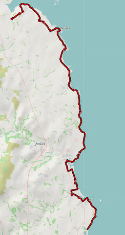 Northumberland Coast Ultra route - 37 miles