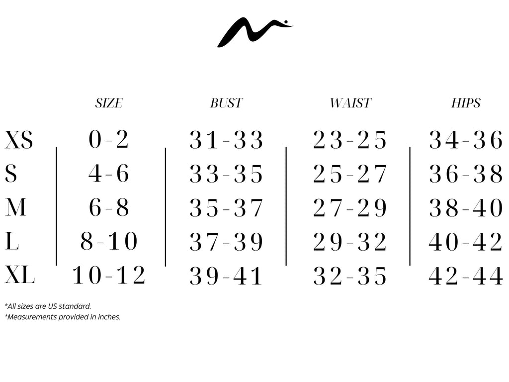 anacaona size guide