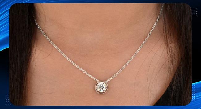 Buy 1 Carat Lab Grown Diamond Pendant Necklace, Top Quality Diamond Pendant  14k White/yellow/rose Gold, 1 Carat Round Diamond Solitaire Pendant Online  in India - Etsy