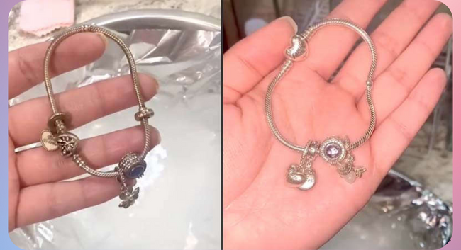 how to clean your pandora bracelet #l warm water #2 tbl baking