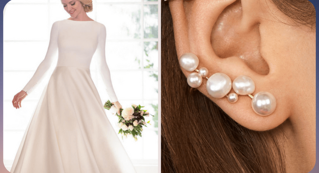 Pink Earrings for Gown on Wedding Day with Silver Tone – Meraki Lifestyle  Store