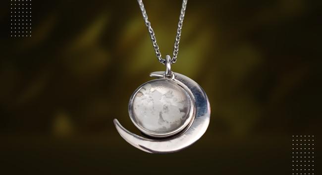 Buy Teeny Genuine Real Moon Dust Necklace Hypoallergenic Stainless Steel Moon  Dust Pendant Lunar Meteorite Necklace Online in India - Etsy