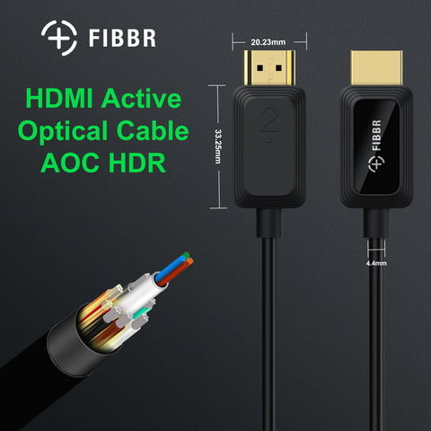8K HDMI Fiber Optic Cable, FIBBR 48Gbps Ultra High Speed Gaming HDMI 2 –  FibbrCable