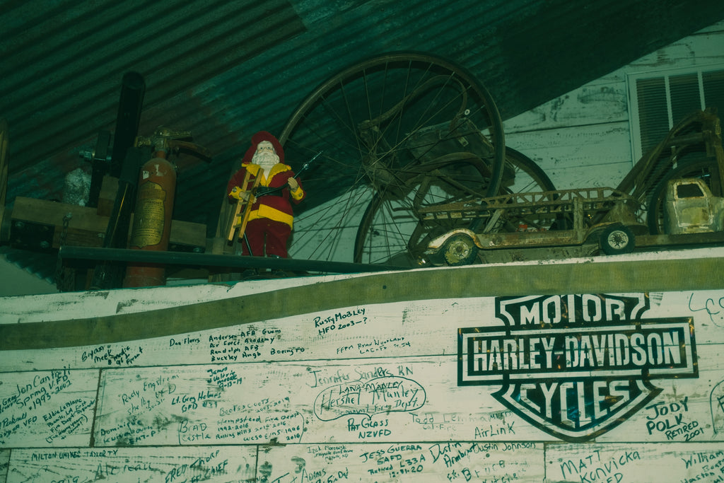 The decor inside Paw Paw's Firehouse Cafe.