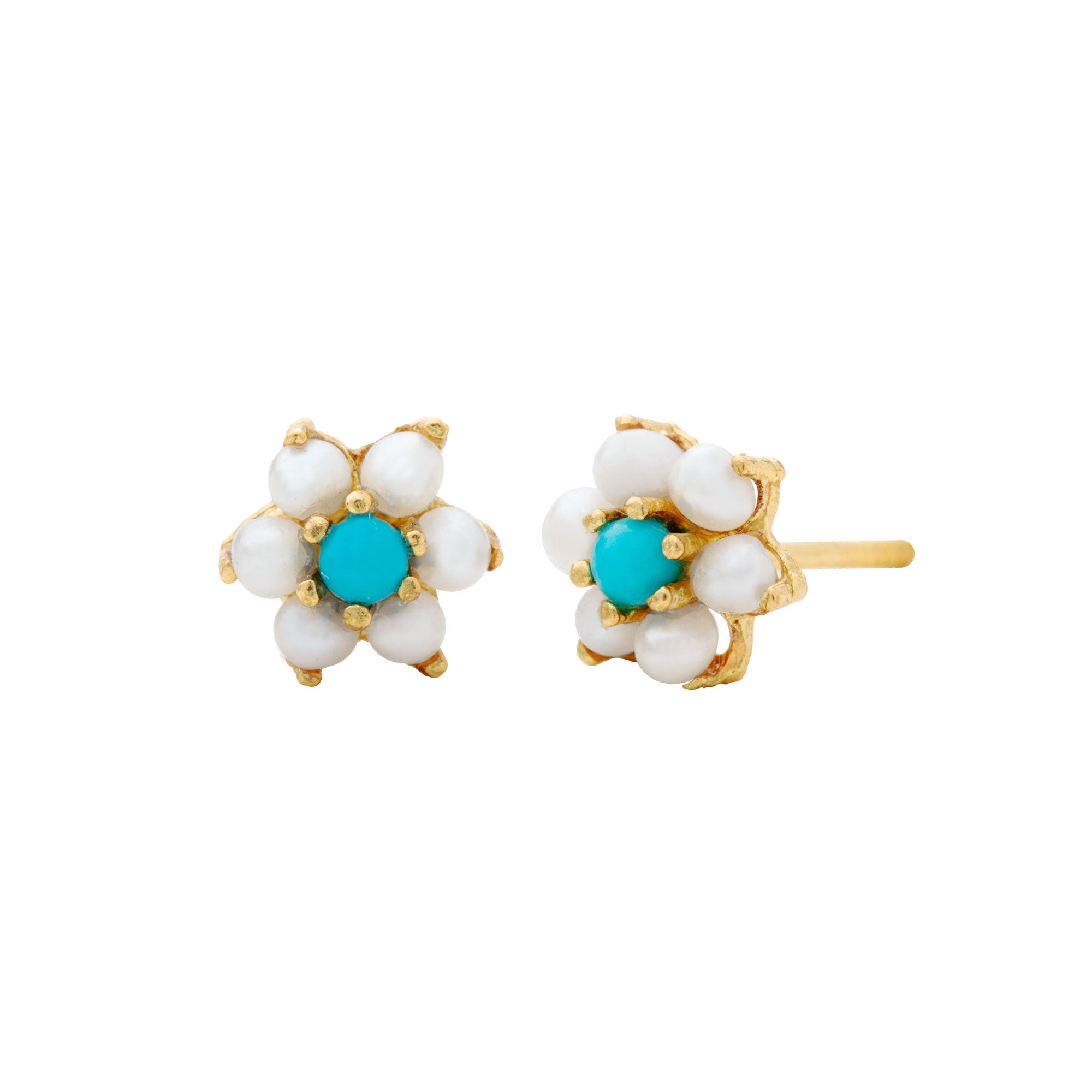 14K Yellow Gold Turquoise Bar Stud Earrings – Long's Jewelers