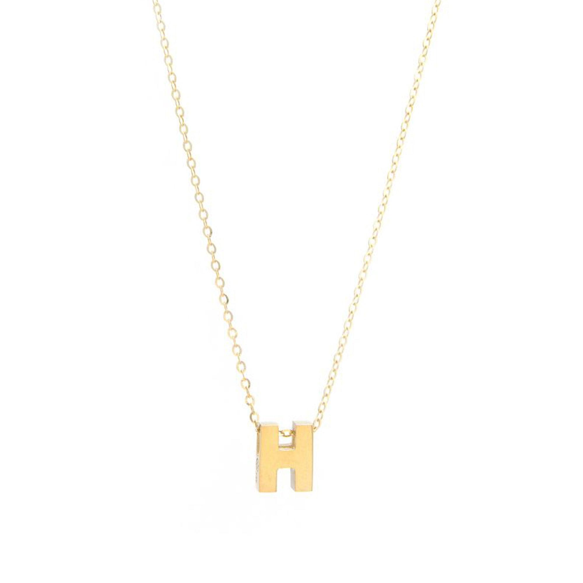 Love Letters Necklace Pendant H, gold