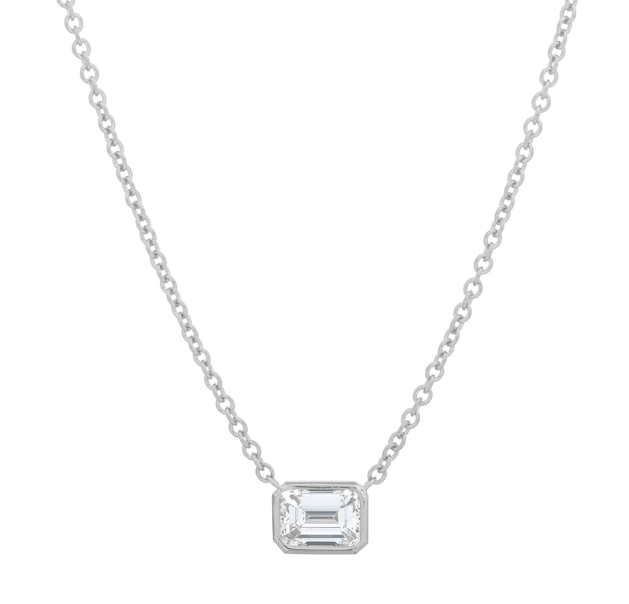 Emerald Cut Diamond Necklace | Wixon Jewelers