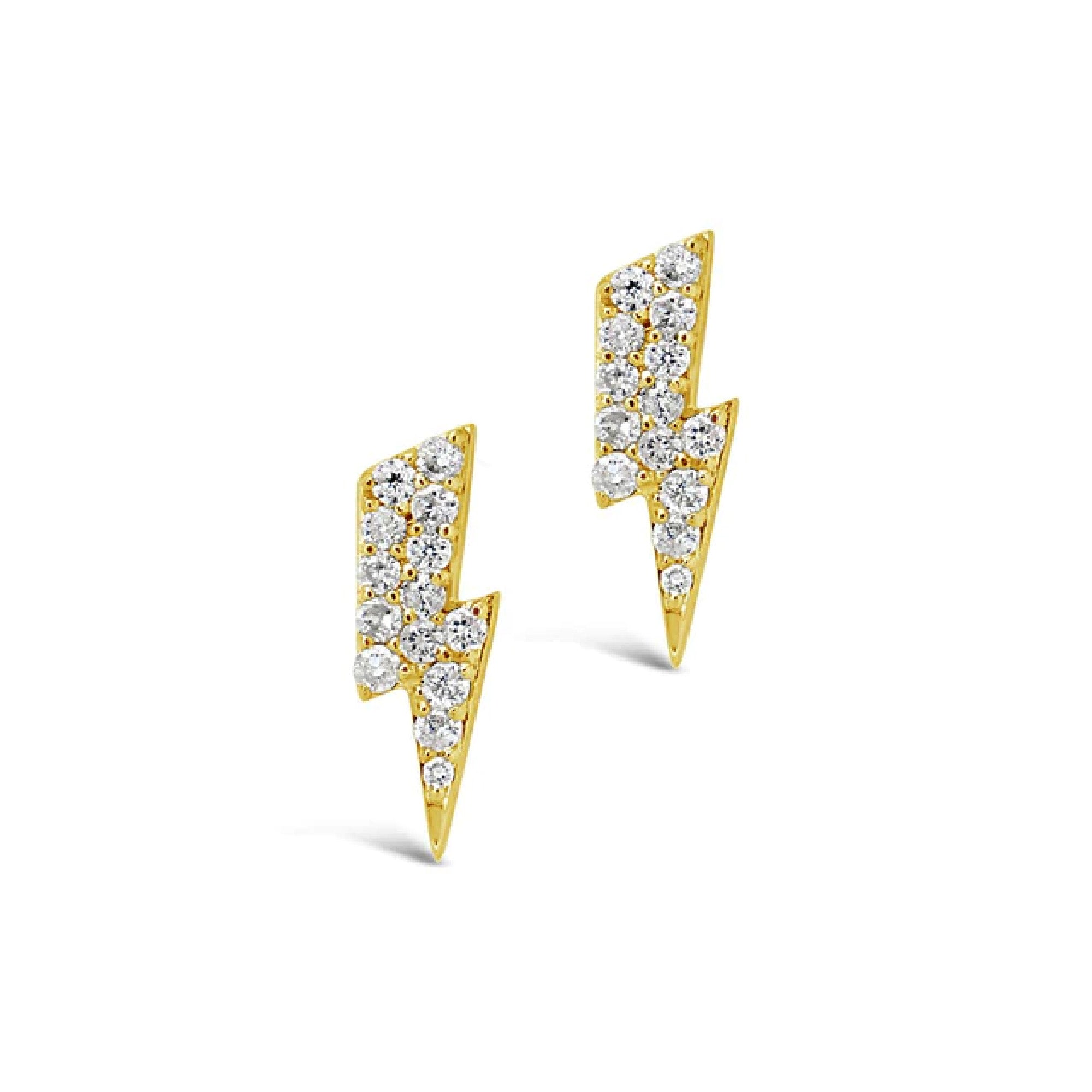 Lightning Bolt Earrings | 14k Gold