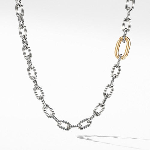 DY Madison Pearl Multi Row Chain Necklace in Sterling Silver