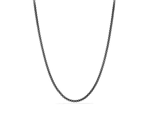 David Yurman Stainless Steel Box Chain Necklace, 4mm