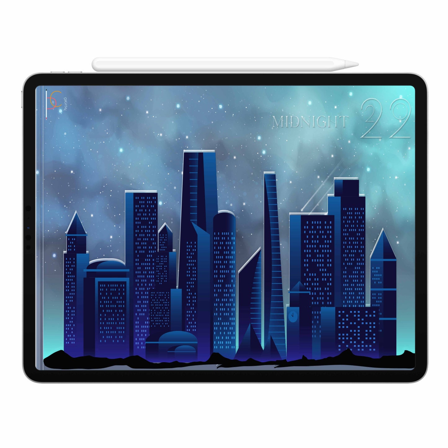 Planner Digital 2022 MidNight Dark • iPad Tablet • Download instantâneo • 100% Sustentável