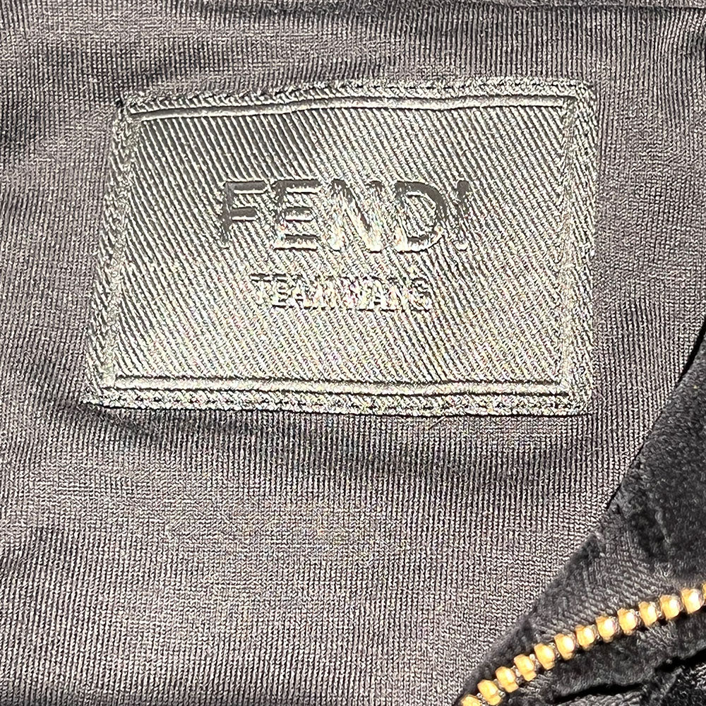 FENDI TEAM WANG 総柄切り替えベロアトップス