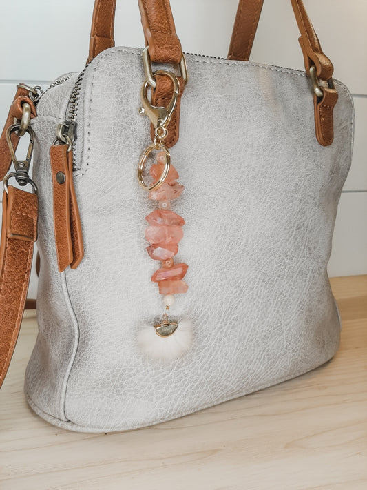 Leather Cotton And Beads Colorful Bag Charm - Doreen Arts Jewelry