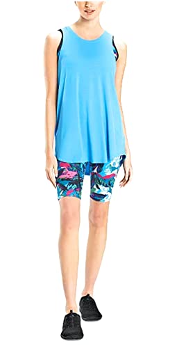 Josie Natori Women's Active Layering Elements Tank Top Blue Size Small