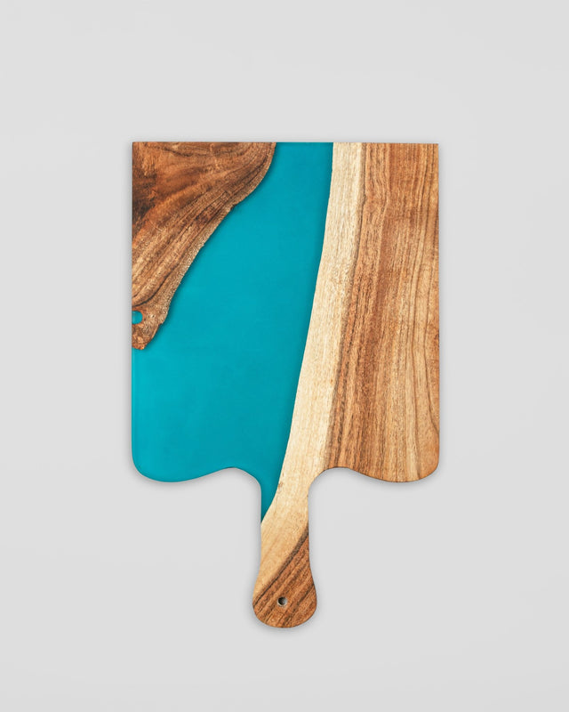 Island Paradise Wood And Epoxy Platter with Paddle - Silken