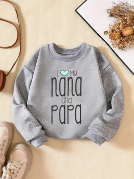 Creative 'Nana And Papa' Graphic Tops For Toddler Girls