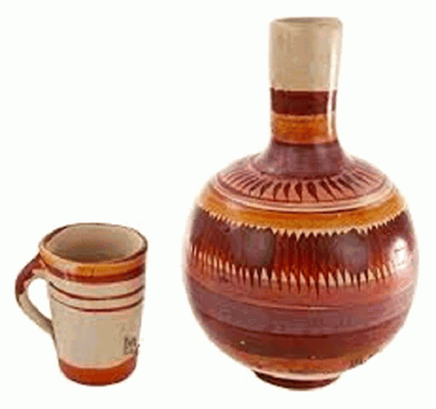 Wholesale Botellon de Barro - Authentic clay water jug at Mexmax INC. Modern Mexican Groceries.