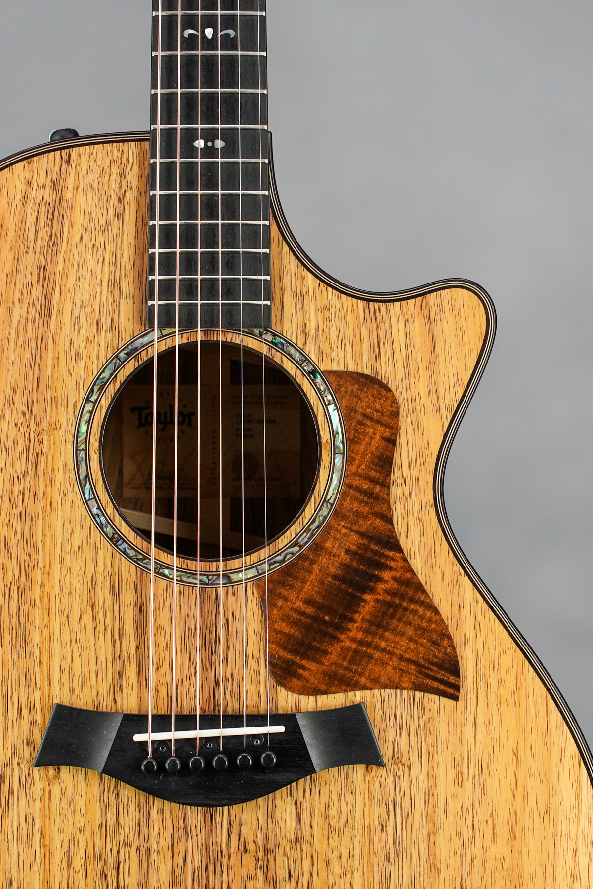 koa top acoustic guitar