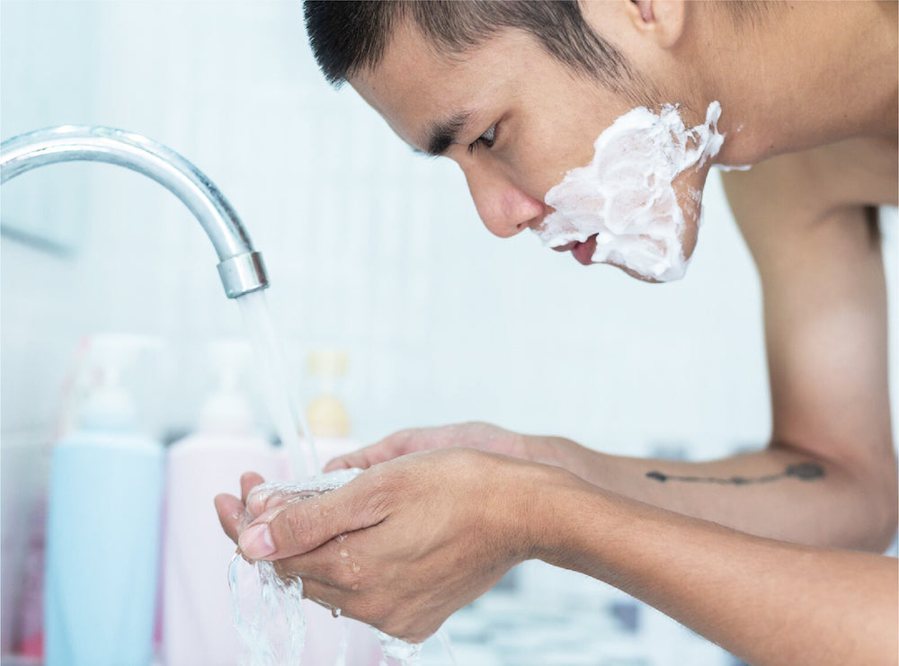 Wash your face before shaving