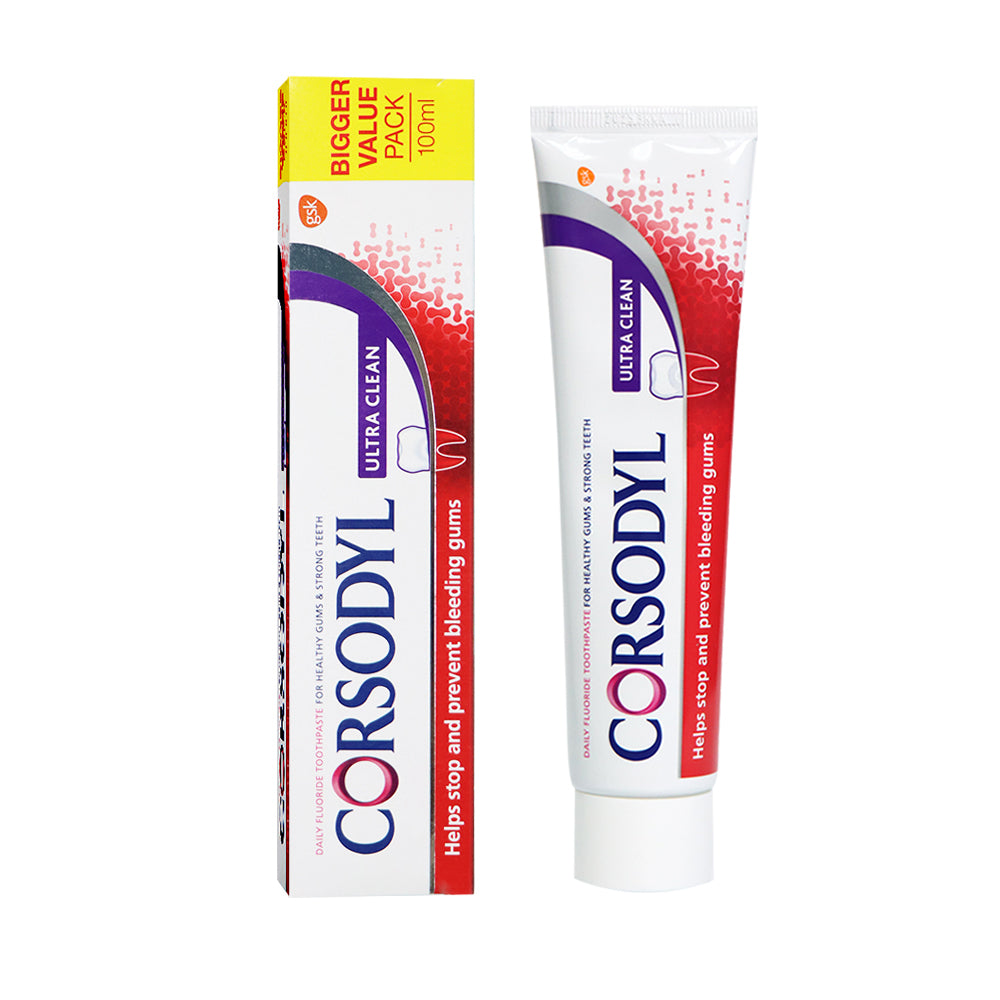 Corsodyl Ultra Clean Daily Gum Care Fluoride Toothpaste 100ml