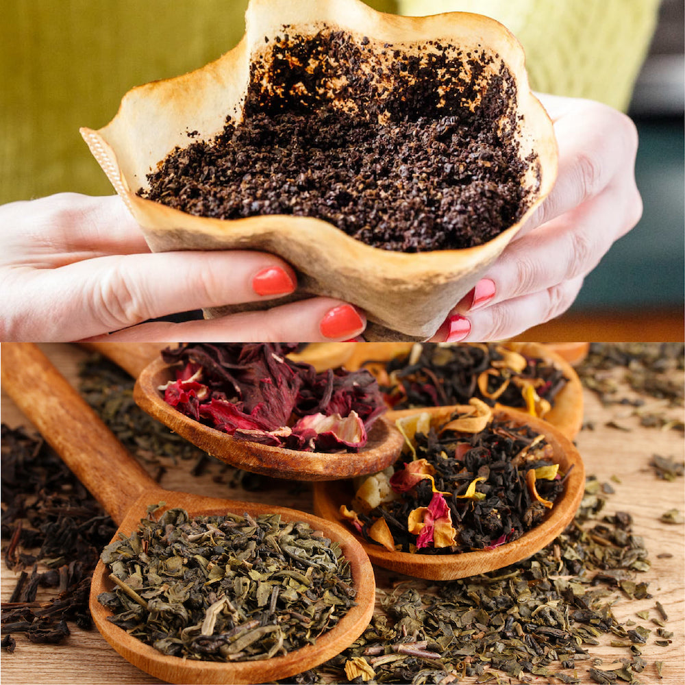 Use ground coffee or tea leaves to deodorise