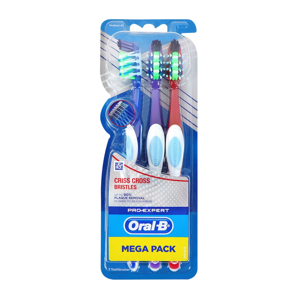 kennis fles Pellen Oral-B Pro-Expert Criss Cross Toothbrush 3pcs | Spot On