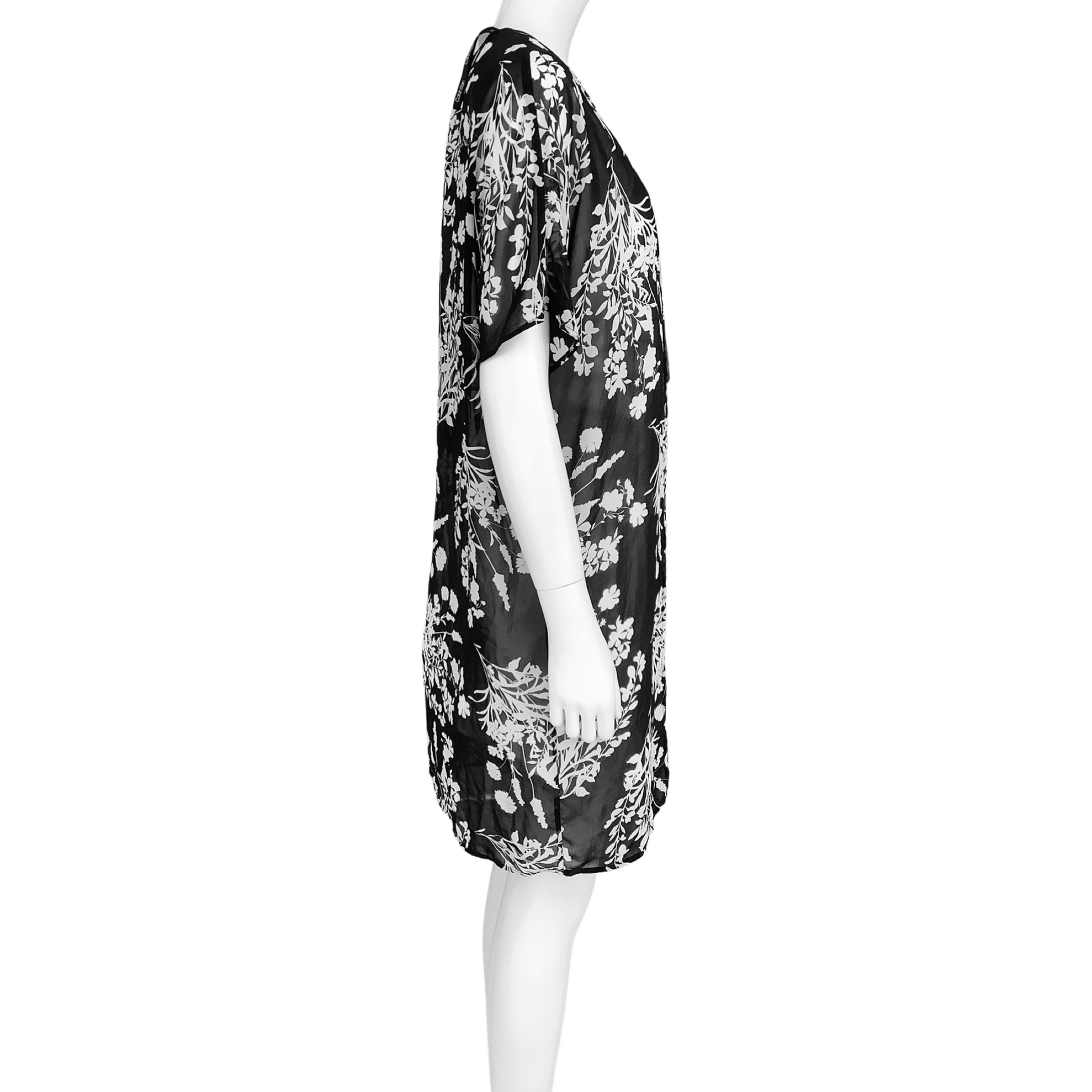 Kimono Calvin Klein Floreado Negro - Talla XS – The Preloved Shop