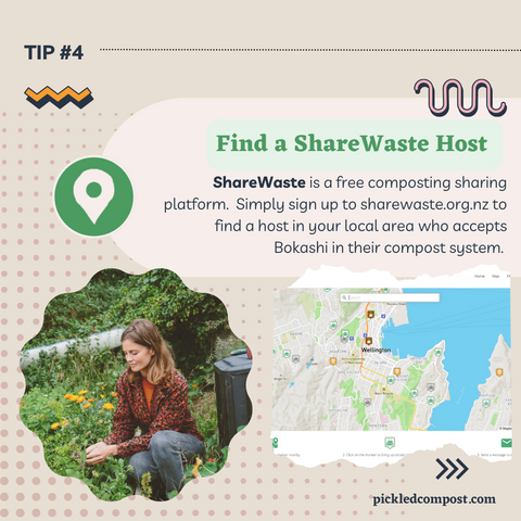 Sharewaste host bokashi in compost