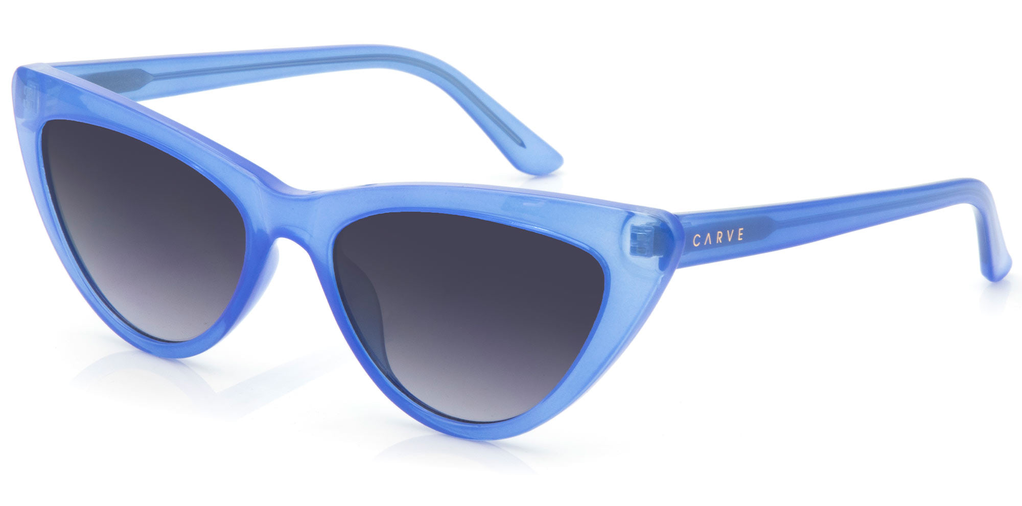 Carrie - Gloss Translucent Blue Gradient Gray Lens