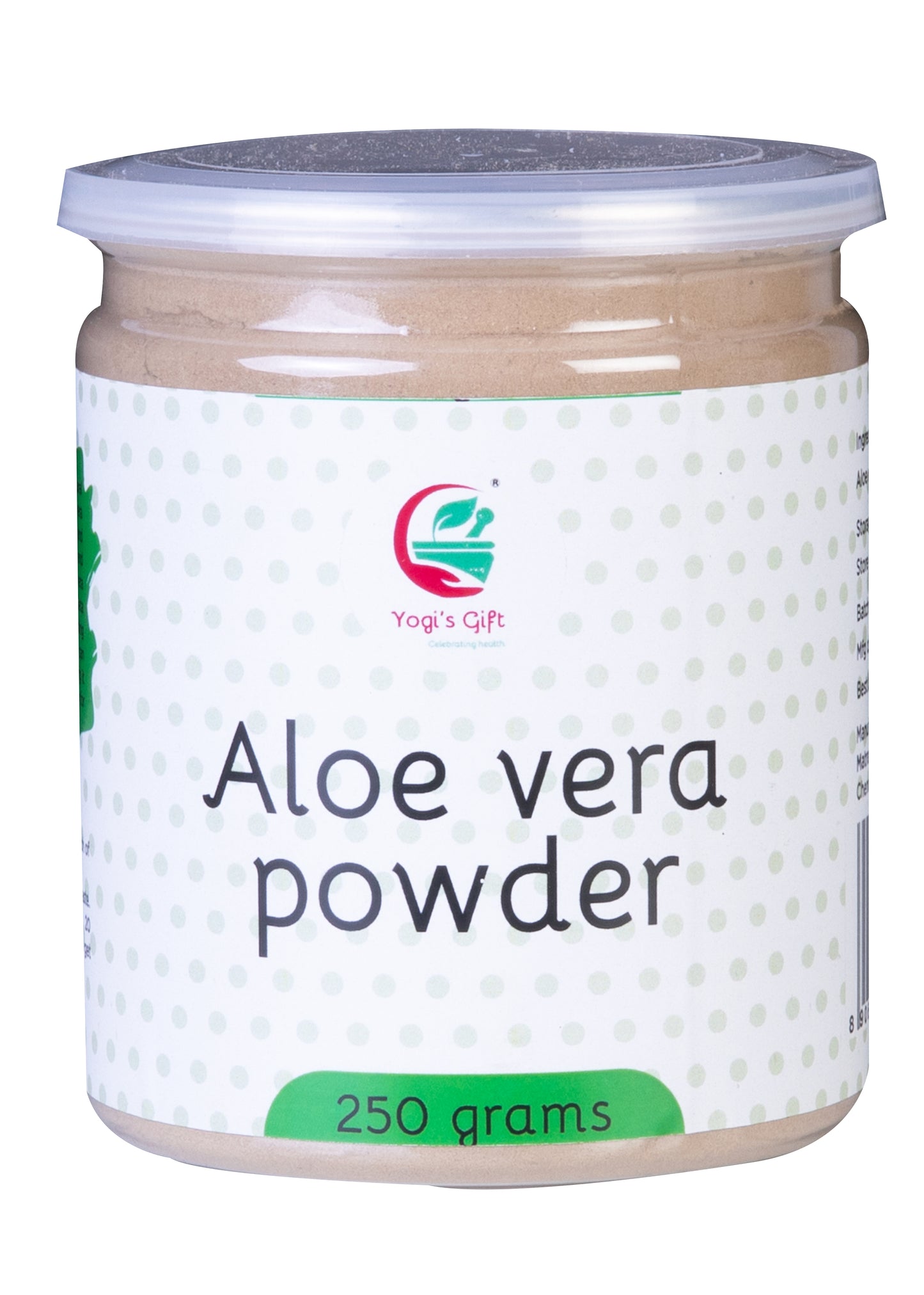 Aloe vera powder | 250 grams | Moisturizing face mask ingredient for d – Yogi's