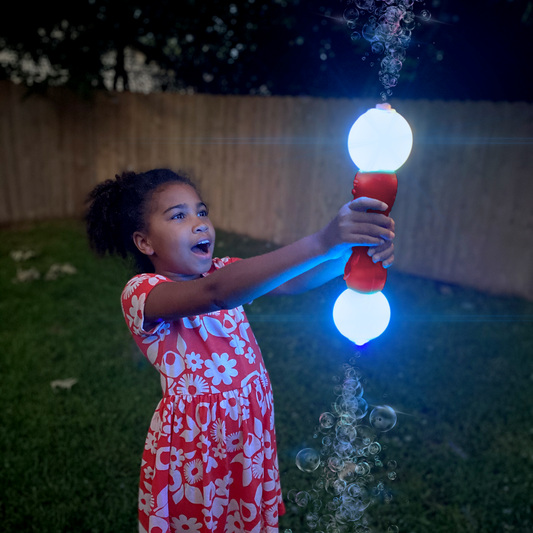 Light Up Twist Double Bubble Wand for Kids