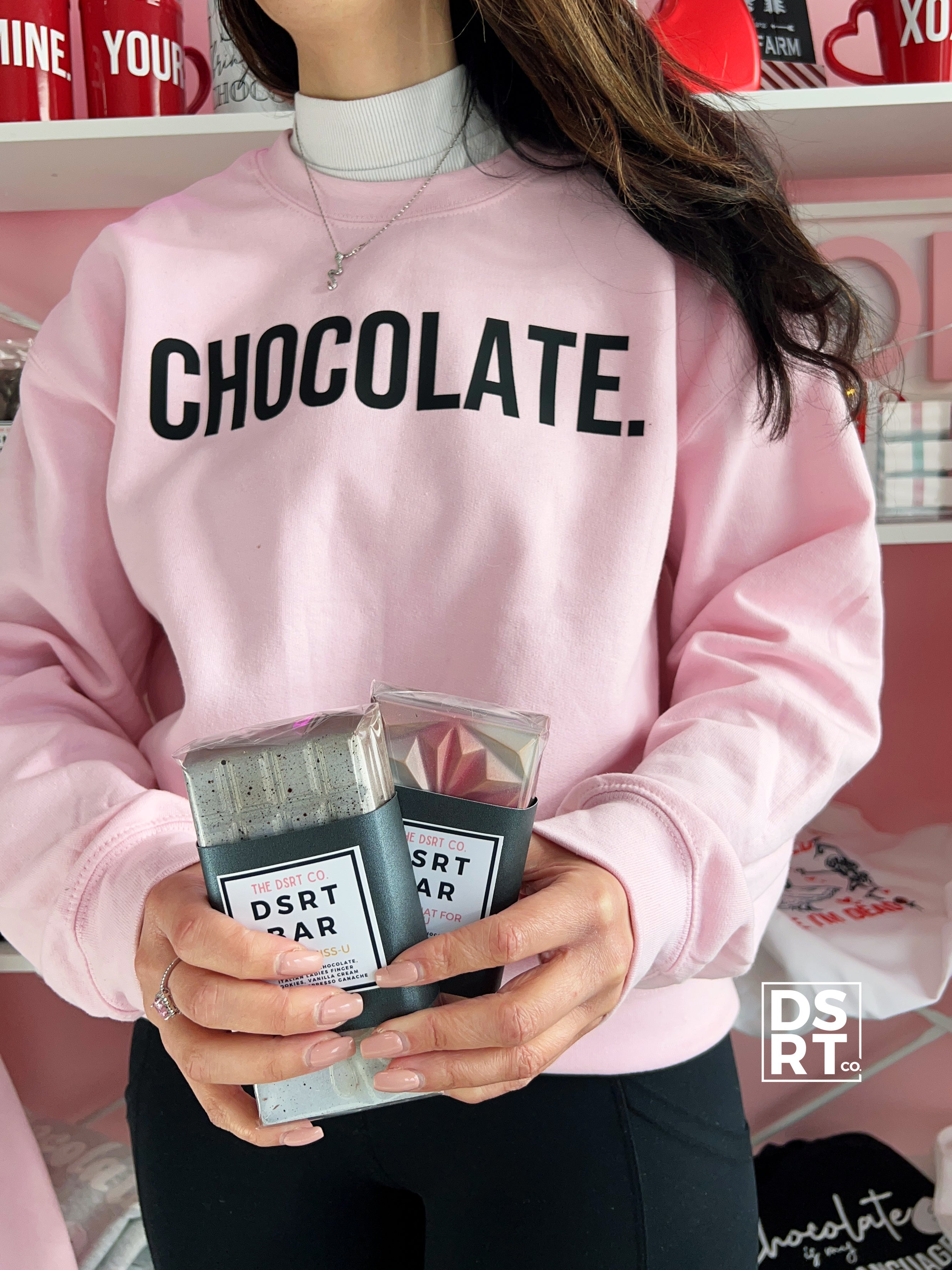 Matte Lettered Chocolate Crewneck