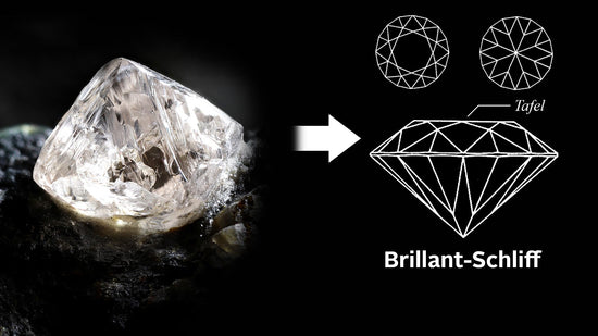 Rohdiamant, Der ungeschliffene, rohe Kristall – ein Mineral aus kristallisiertem Kohlenstoff – wird als Diamant bezeichnet.
