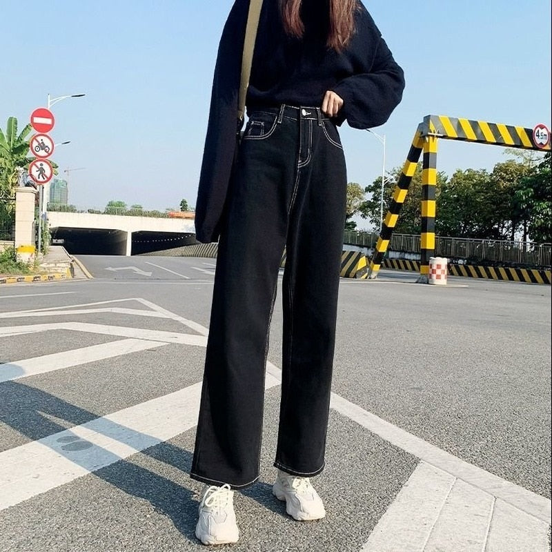 Korean Style Black Jeans – Miranda's Apparel