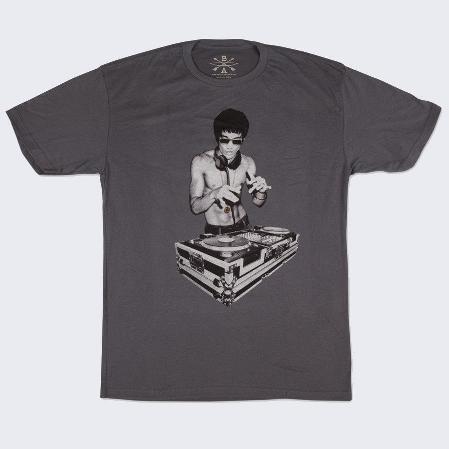 Bow and Arrow - Bruce Lee DJ T-shirt (Charcoal Gray) – GiantRobotStore