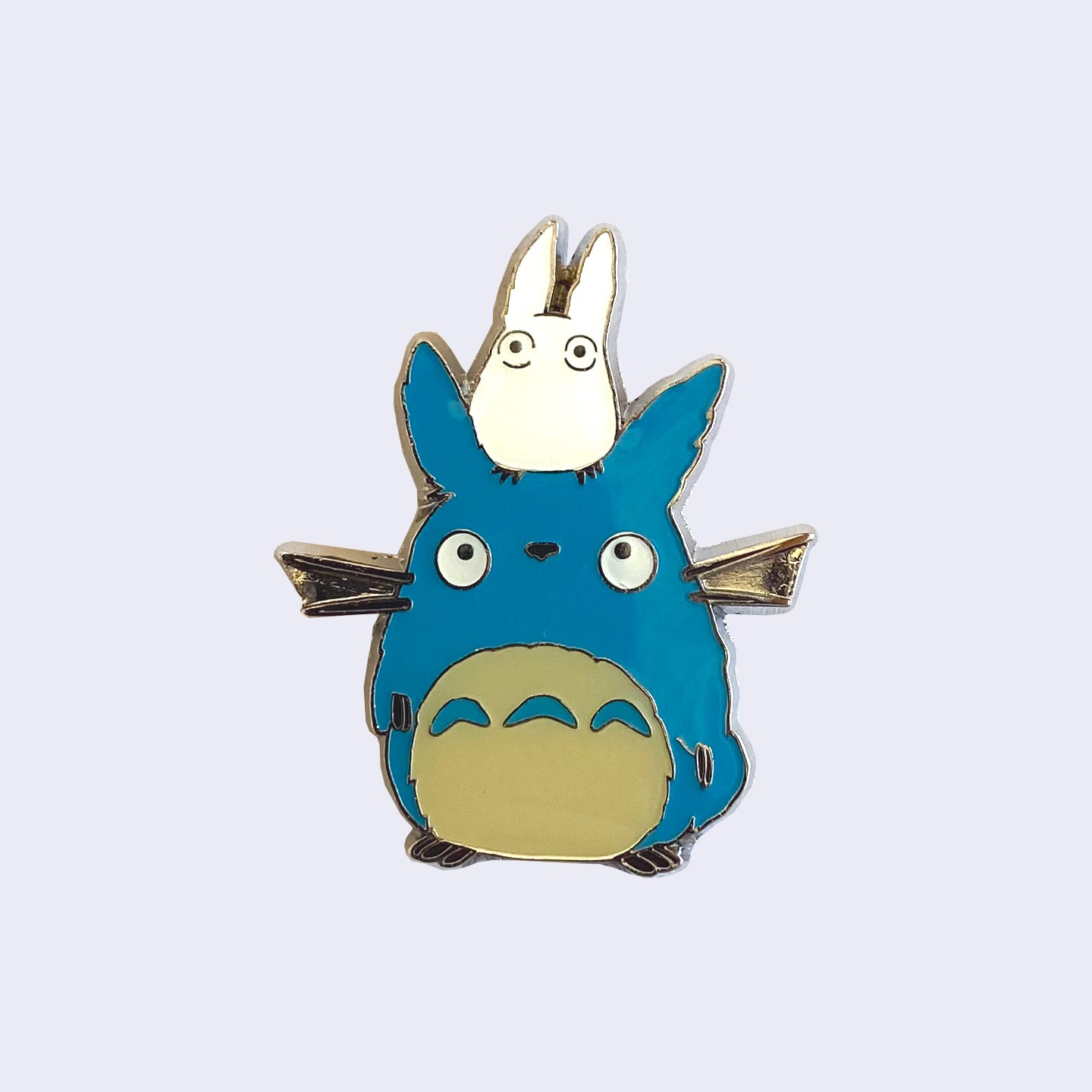 Studio Ghibli Magnet - White Chibi Atop Blue Totoro – GiantRobotStore