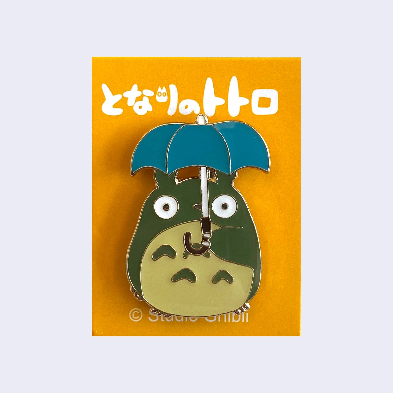 Studio Ghibli Enamel Pin Chibi Totoro W Blue Umbrella Giantrobotstore