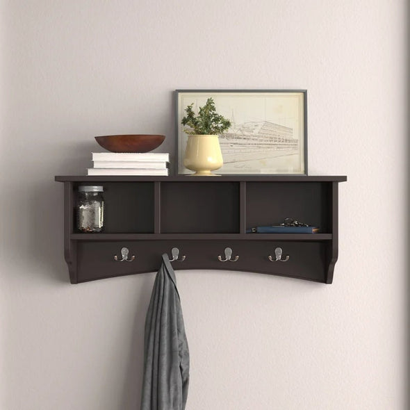 Flip Hooks with Solid Wood 5 Hook Wall Mounted Coat Rack Hanging Space <div  class=aod_buynow></div>– Inhomelivings
