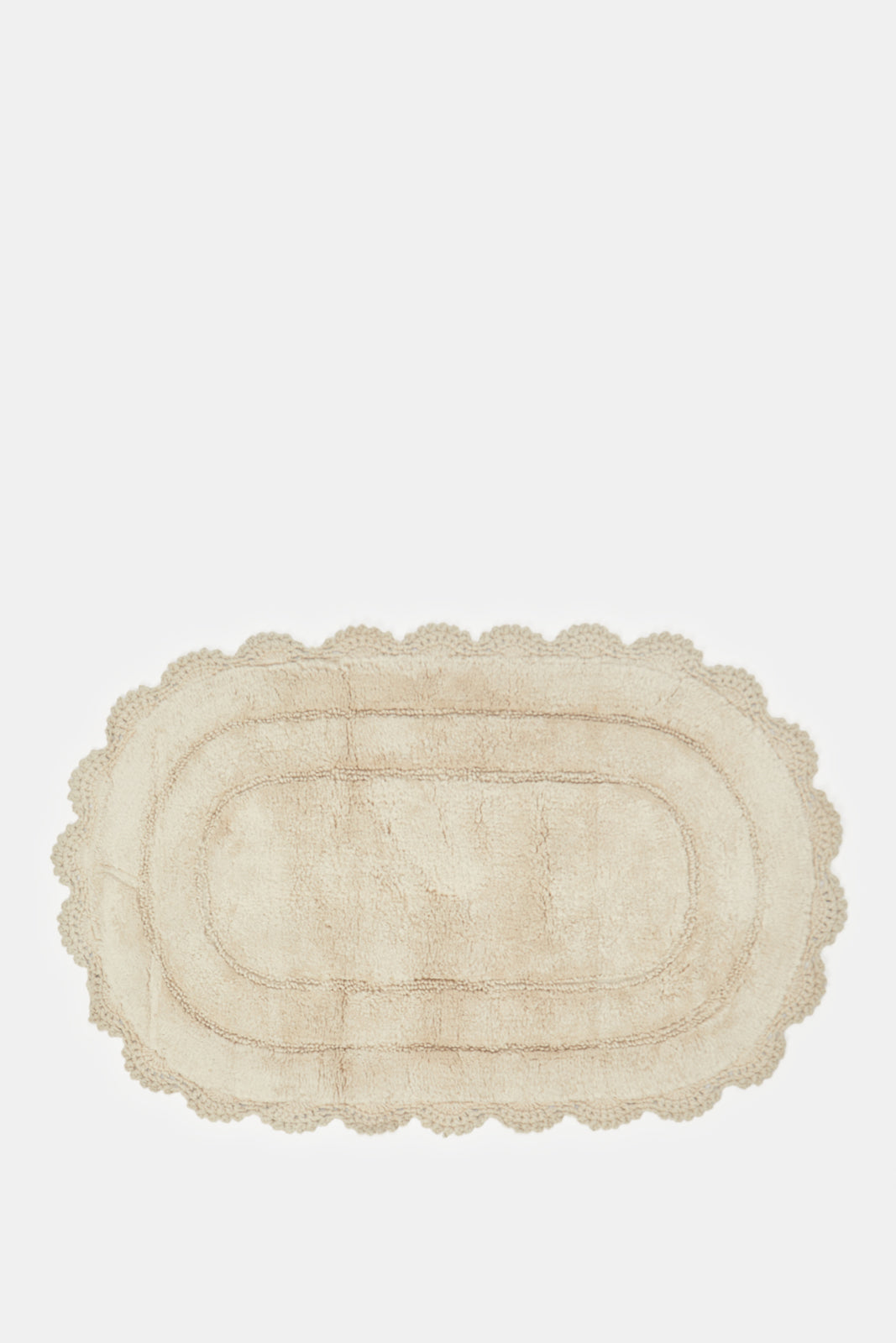 

Beige Embellished Tufted Bathmat