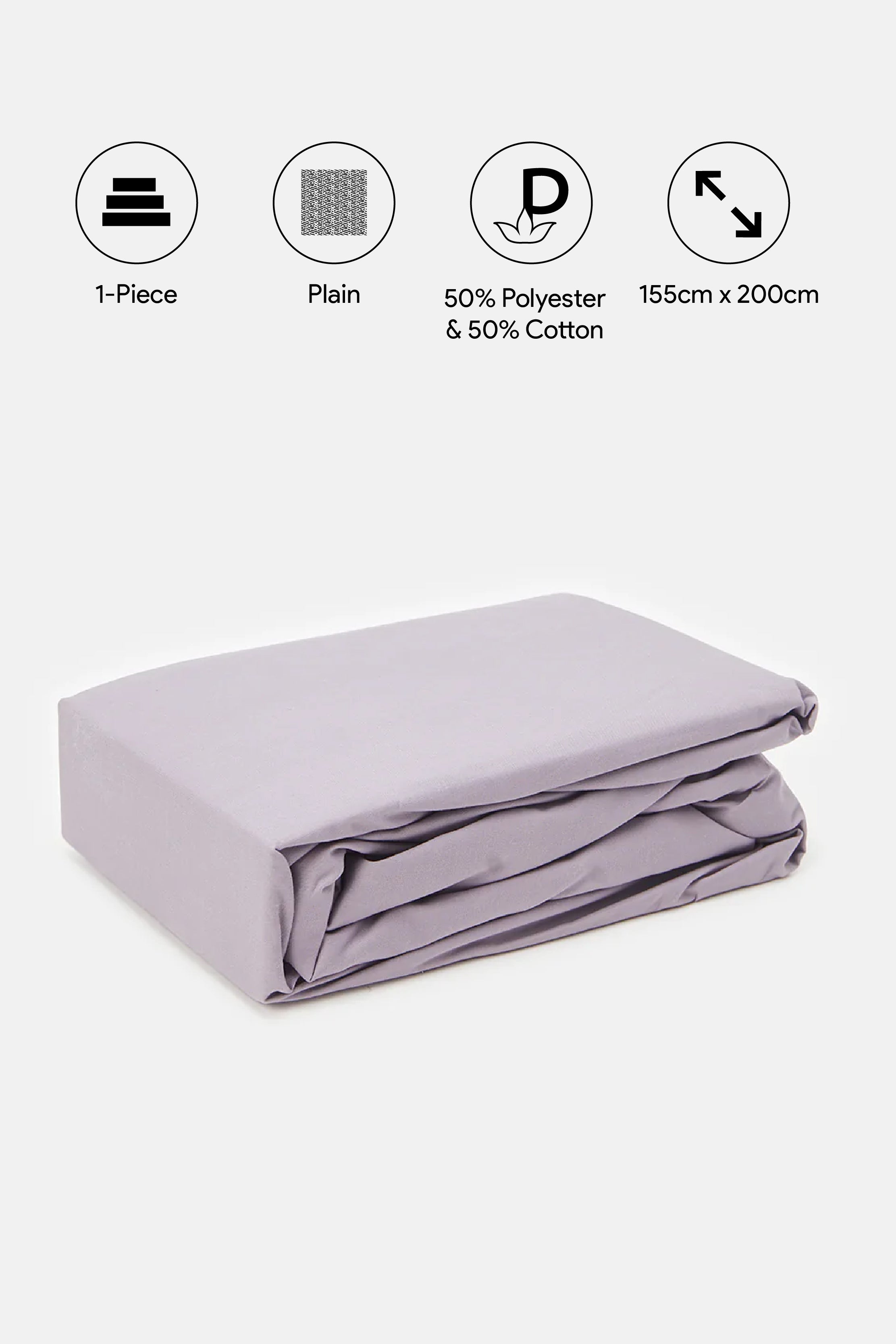 

Purple Fitted Sheet (Double Size)