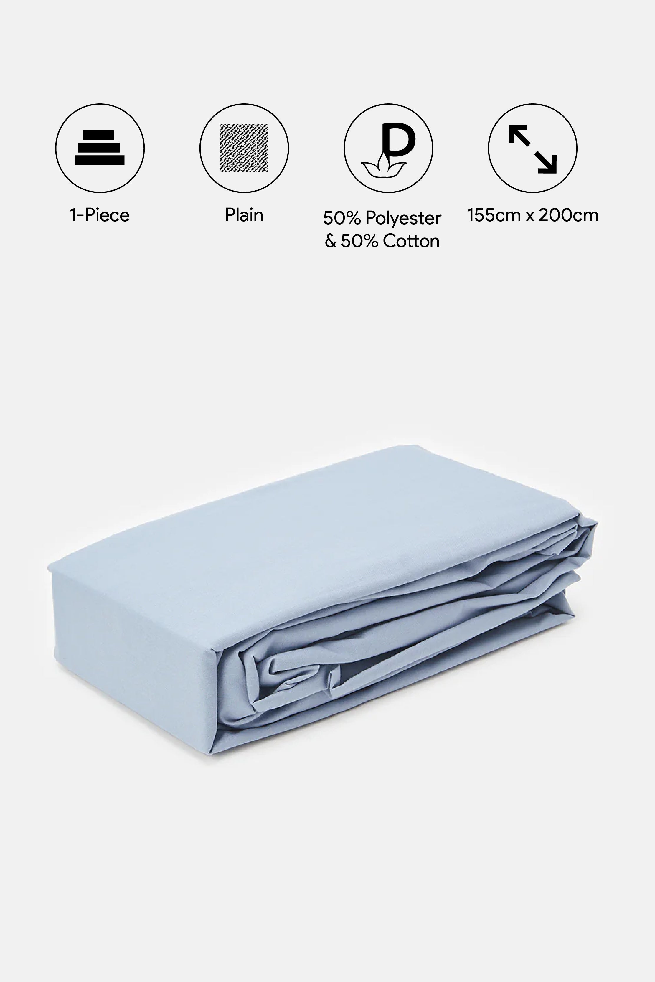 

Blue Fitted Sheet (Double Size)